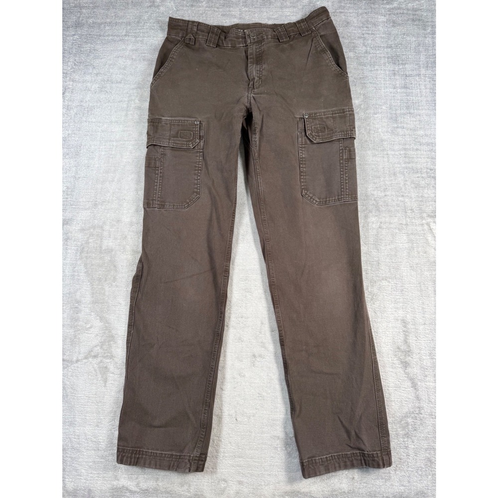 Duluth Trading Co Pants Mens 34x34 Brown Flexose Cargo Trim Fit Utility Workwear